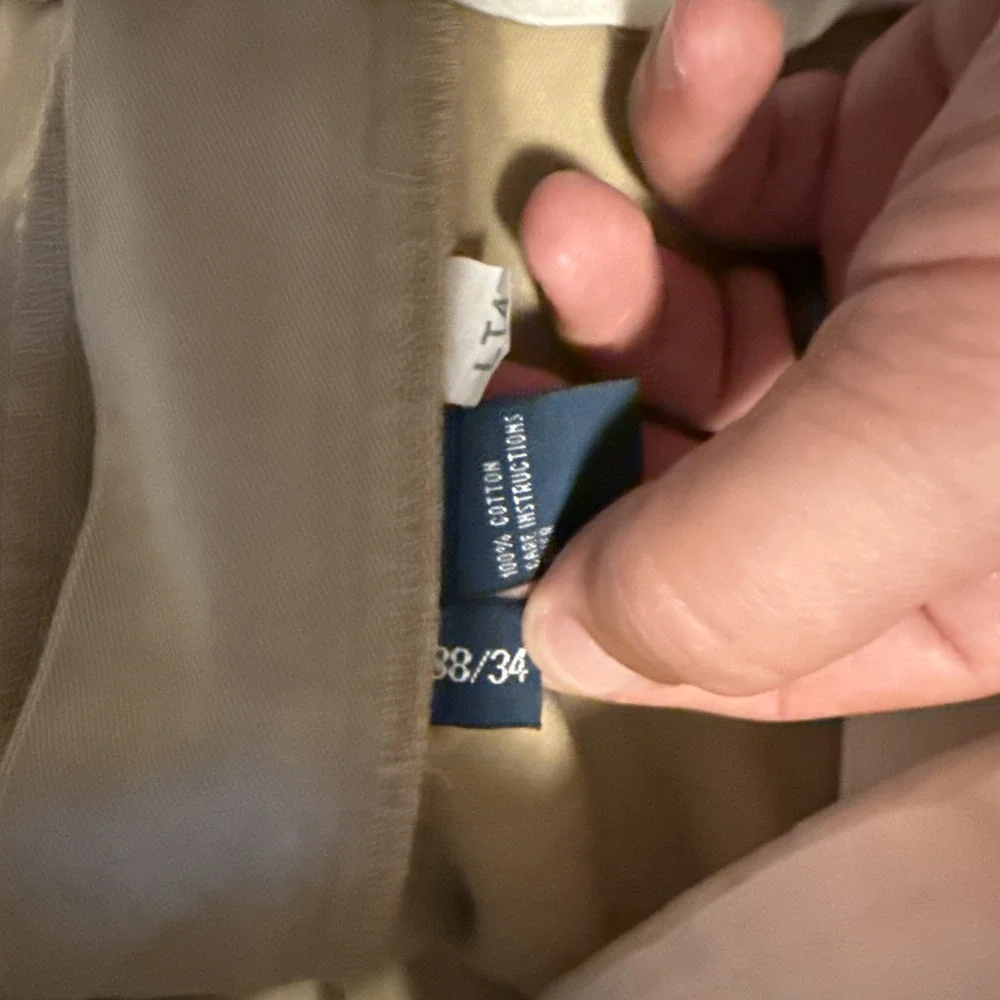Polo Ralph Lauren Mens Classic Tan Khaki Chino Pants Cotton 38x34